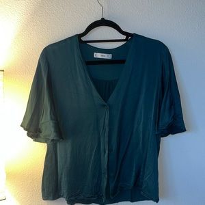 Mango Button Blouse